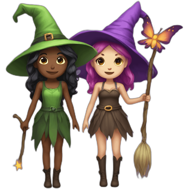 witch and fairy emoji