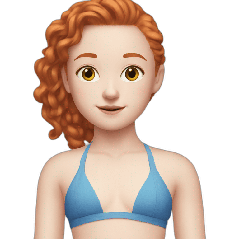 Sadie sink pool bikini emoji