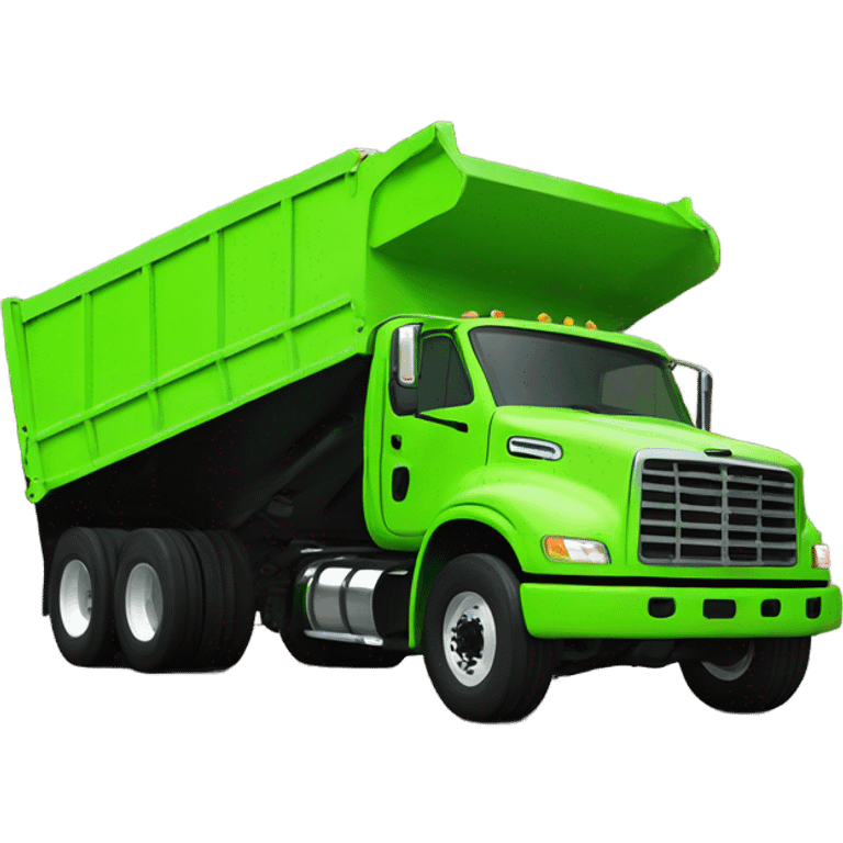 Medium duty dump trailer neon green emoji