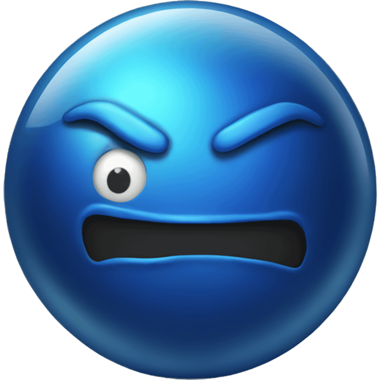 big blue shiny orb emoji