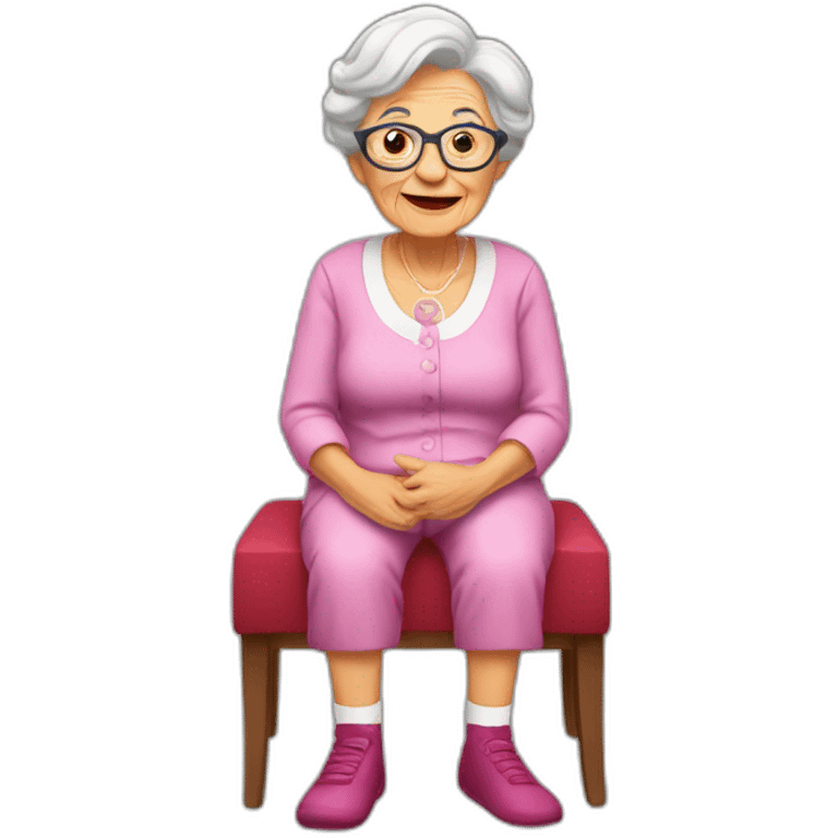 Grand mère en chaussettes emoji