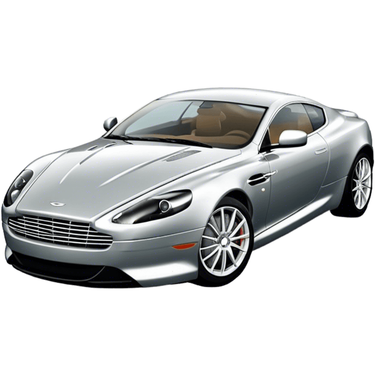 Aston Martin DB9 - Aston Martin (Model Year: 2016) (Iconic colour: Silver) emoji