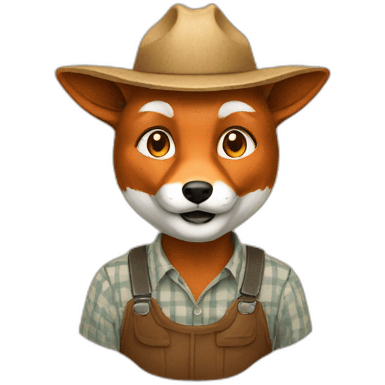 Fox farmer emoji