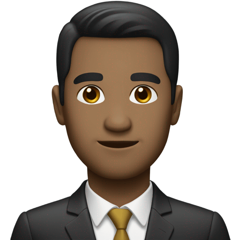 business man short straight black hair  emoji