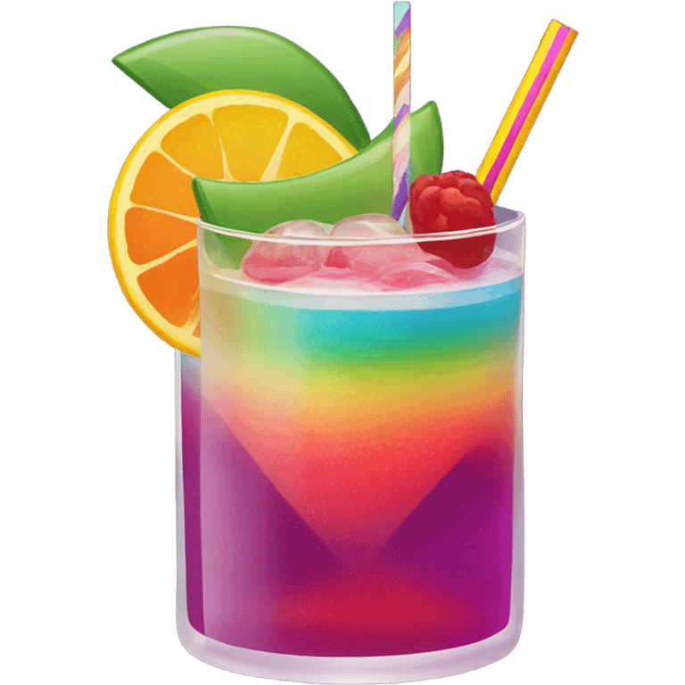 Colourful cocktail emoji