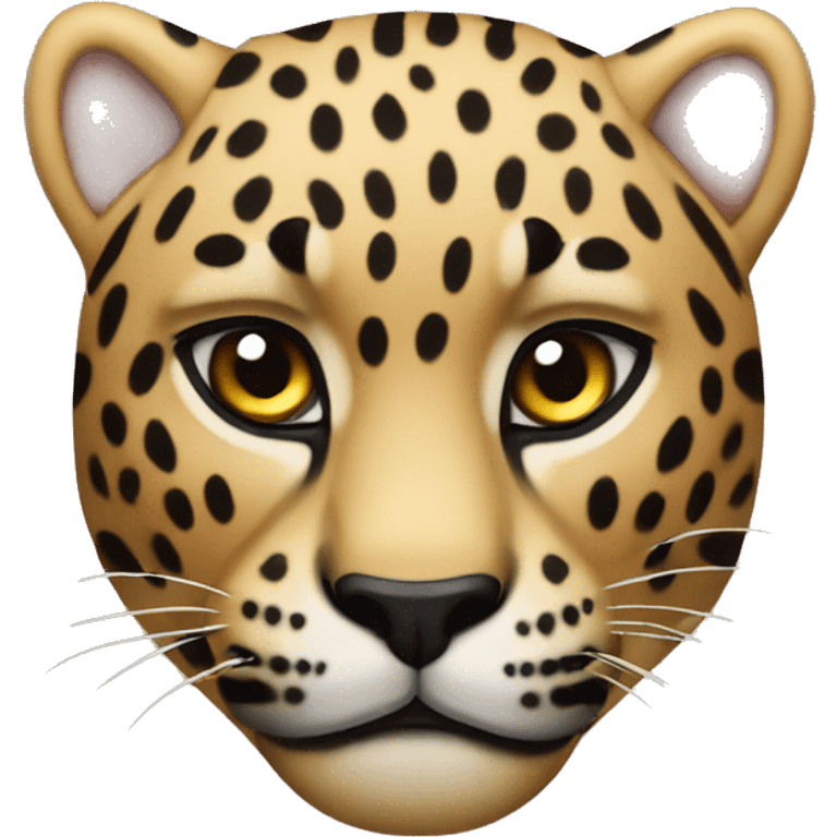 Leopardo al lado de una pantera emoji