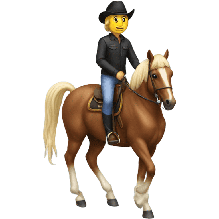 Rides horse emoji