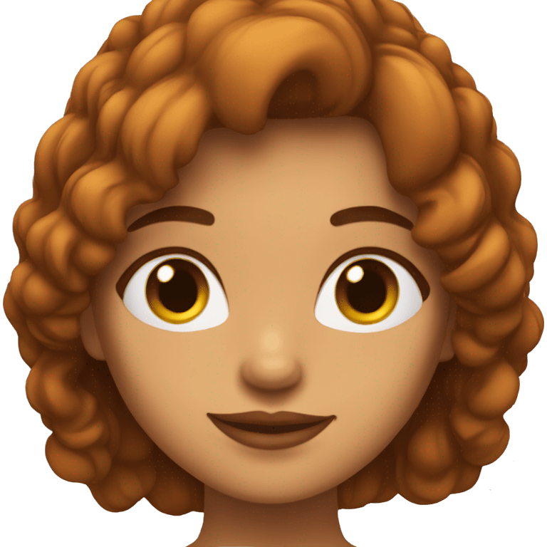 chica con el pelo marron emoji