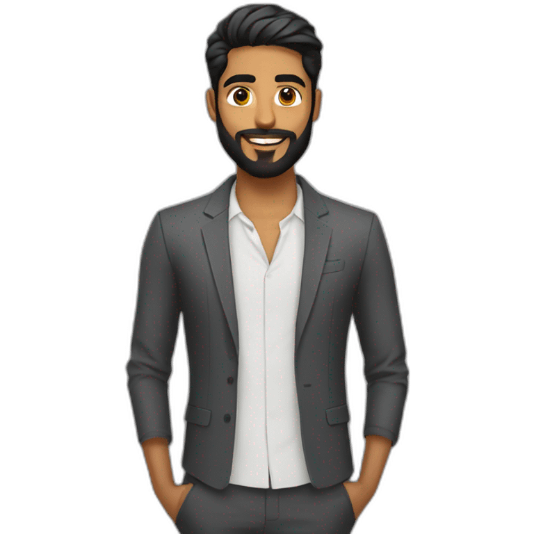 sri lankan 25 year old handsome and stylish guy with a beard emoji