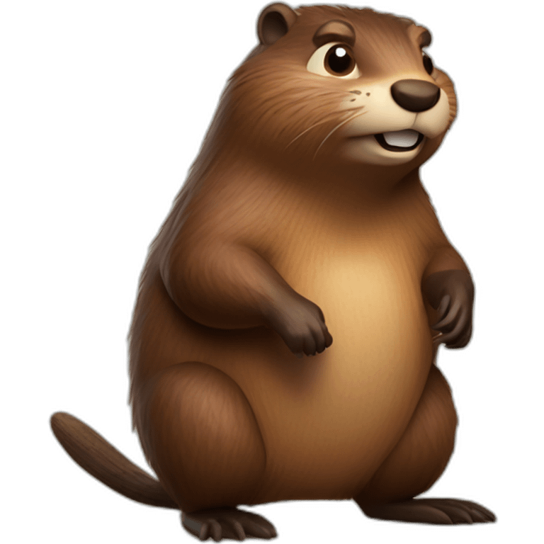 Beaver pixar style emoji