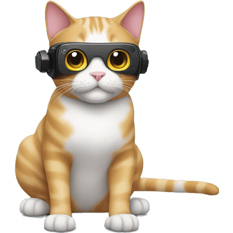 Cat with vr emoji