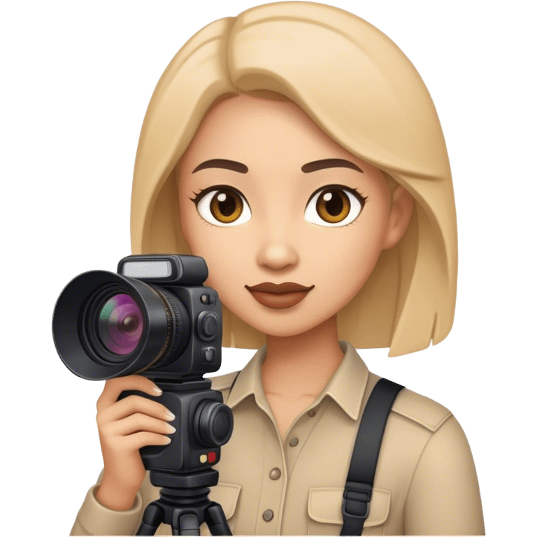 a women videographer emoji