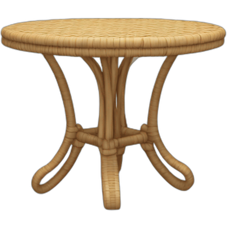 Circle rattan table emoji