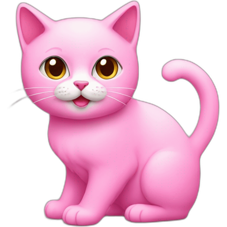 Cat love pink  emoji