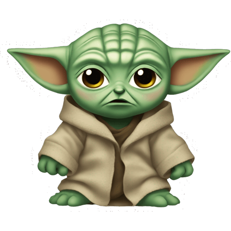 Baby Yoda in terrible anger emoji