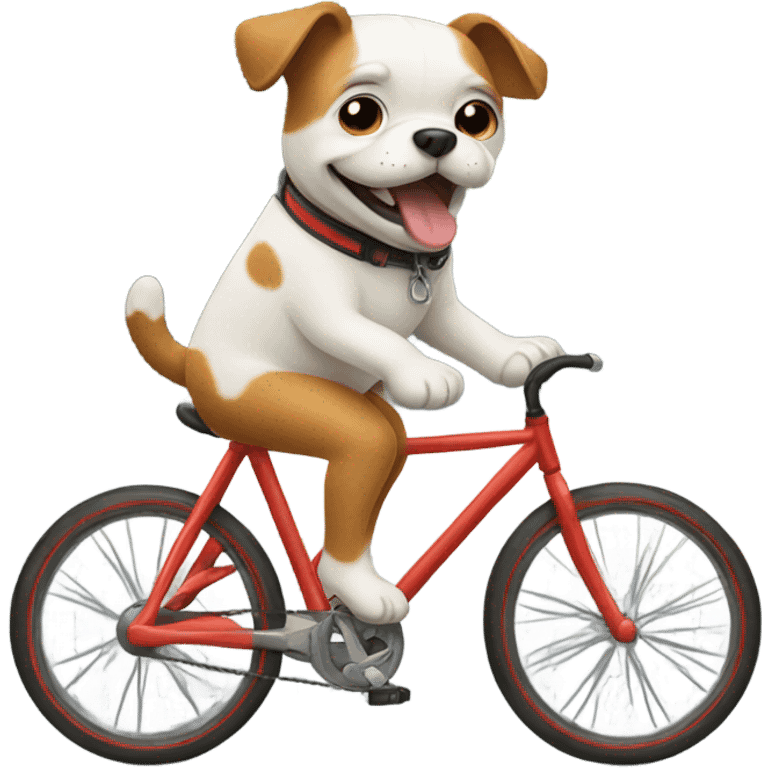 Dog riding a bike emoji