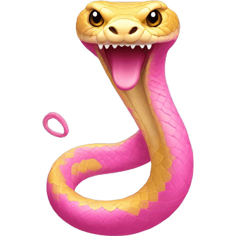 pink and gold snake emoji