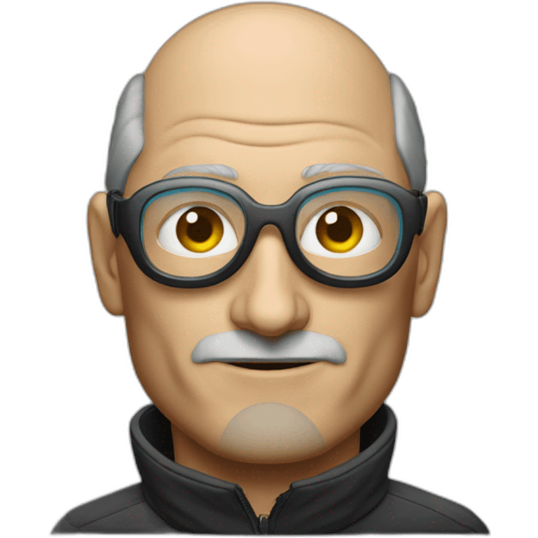 Steve Jobs with ski goggles emoji