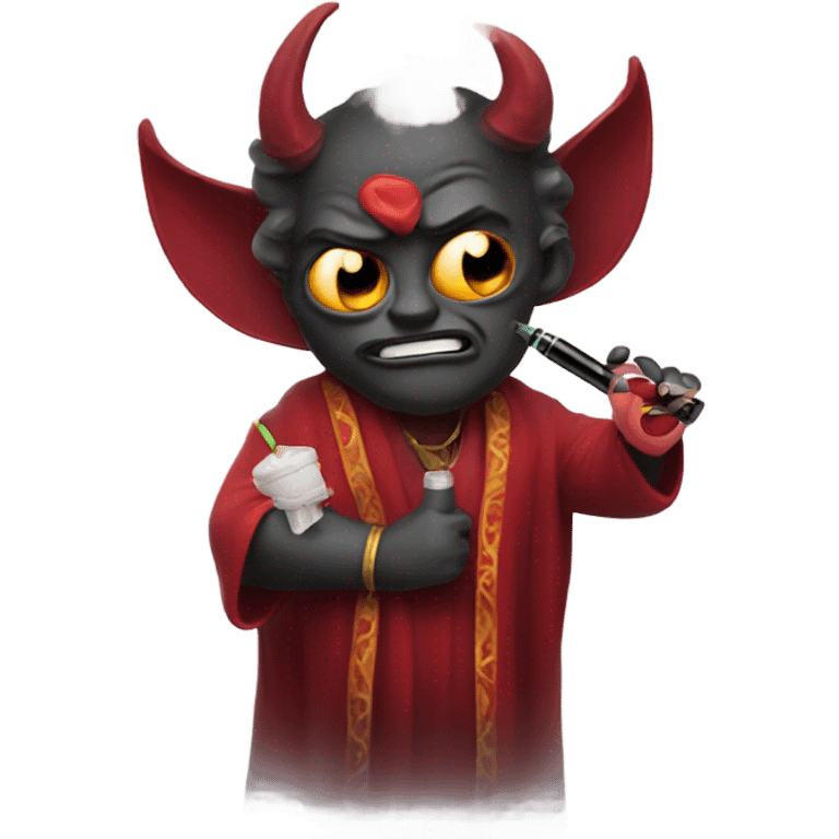 satan holding vape pen emoji