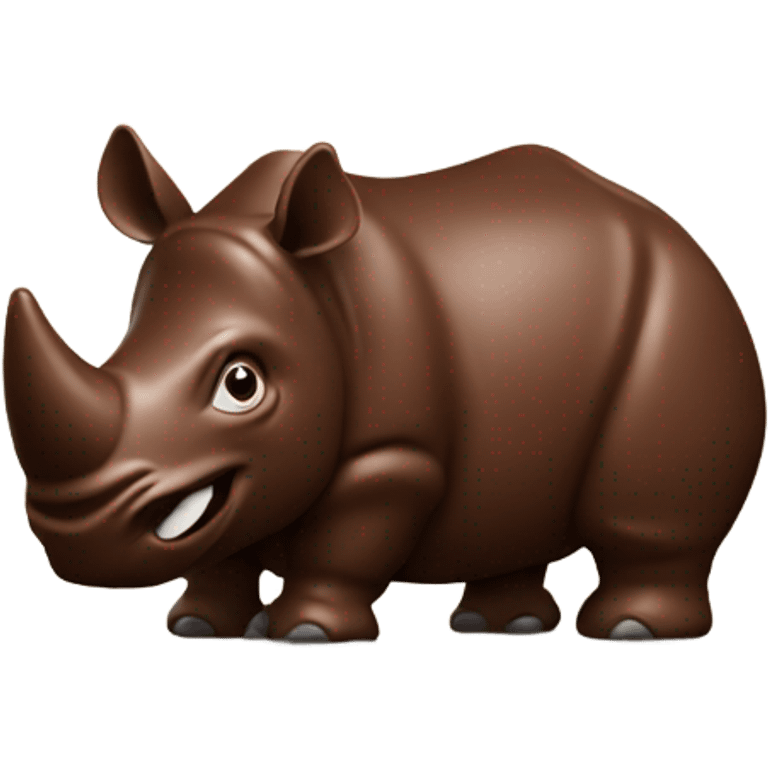 Chocolate eating a rhino emoji