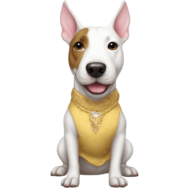 Bull terrier in dress emoji