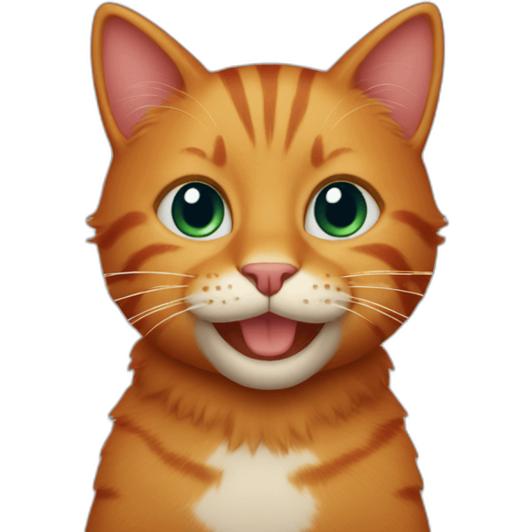 red cat in boots smiling emoji