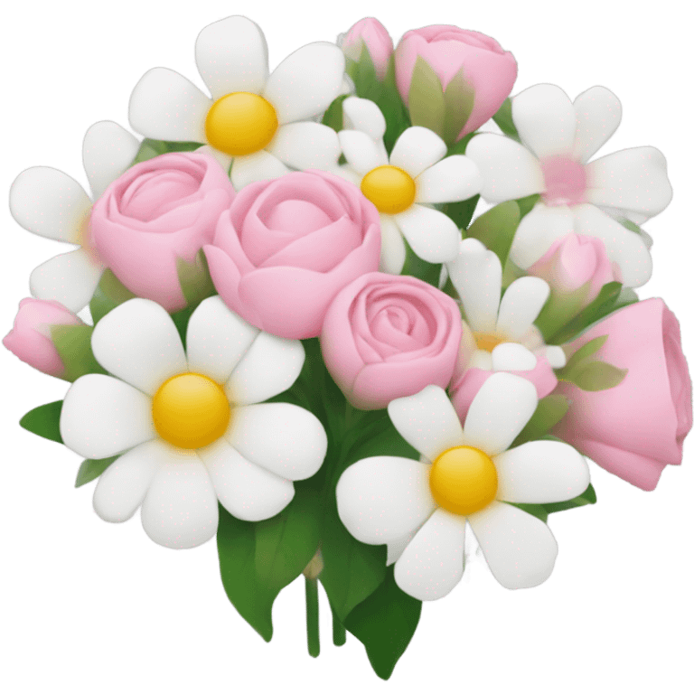 Bouquet of pinky and white flowers  emoji