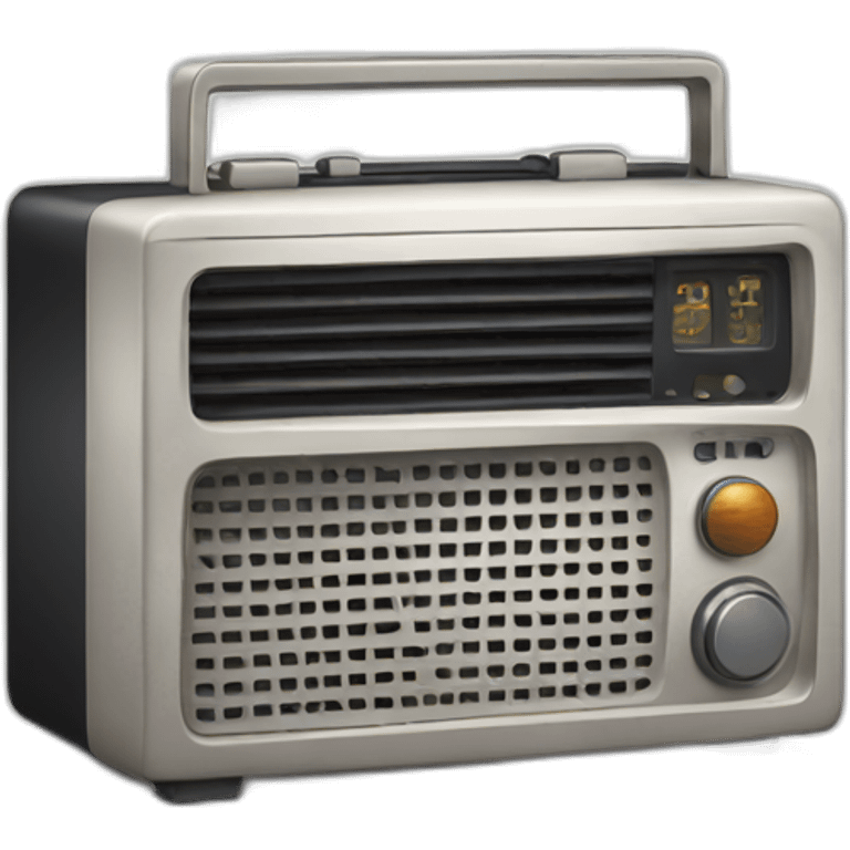 radio with missing mouth emoji