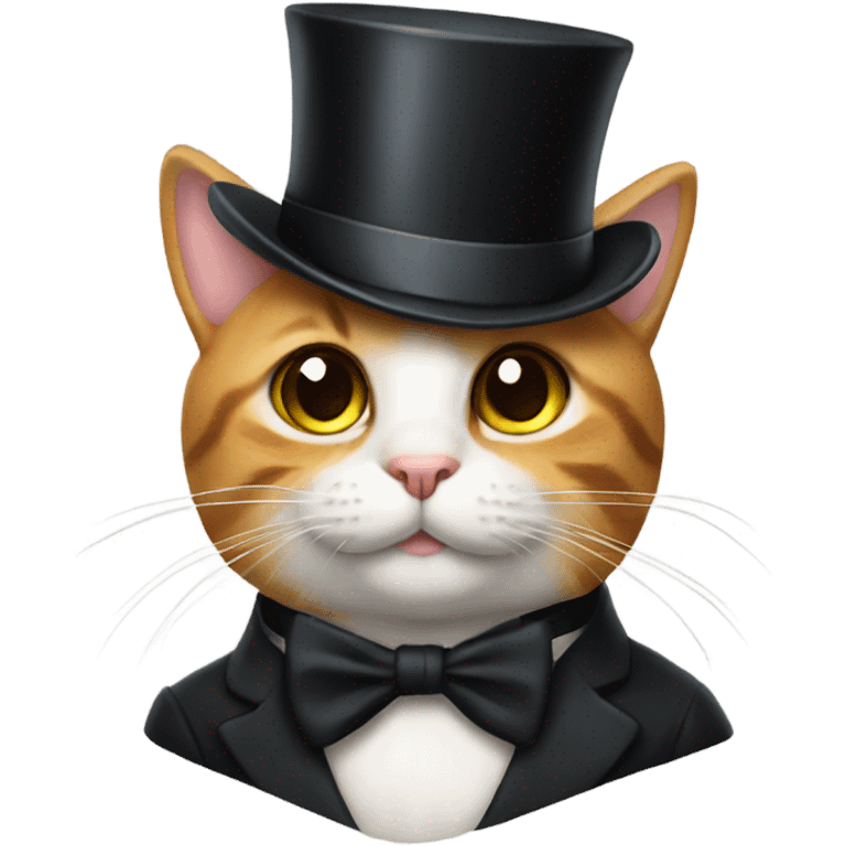 Cat with a top hat emoji