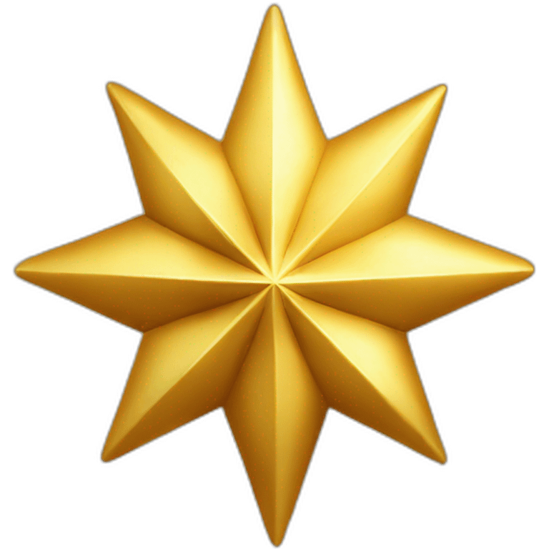 eight pointed golden fantasy star emoji