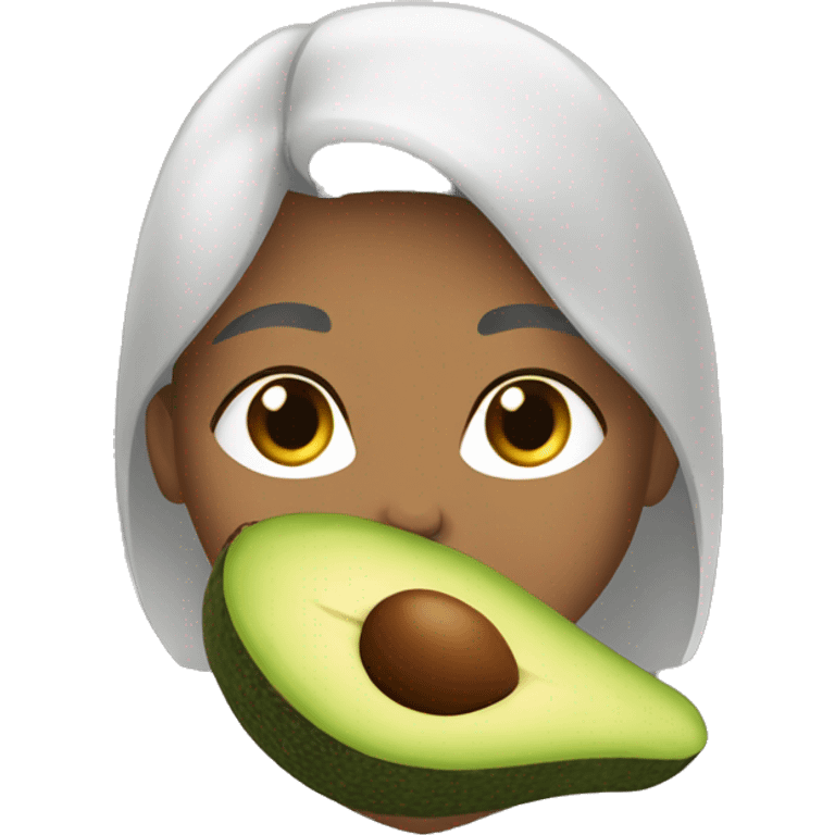 naomi avalos eating avocado emoji