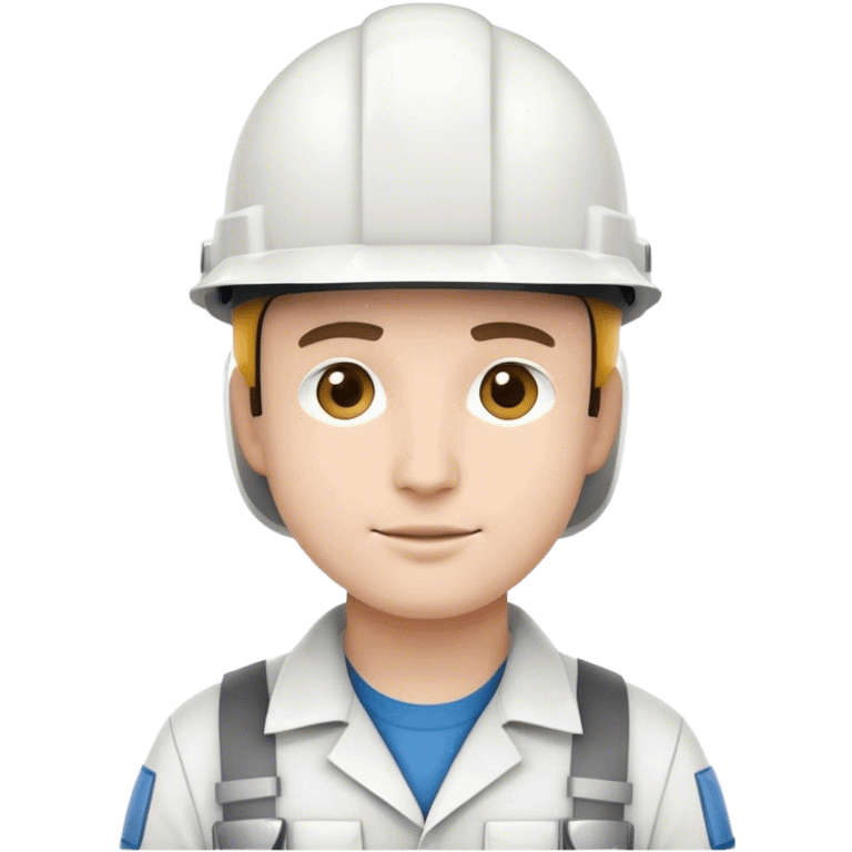 ingeniero con casco blanco  emoji