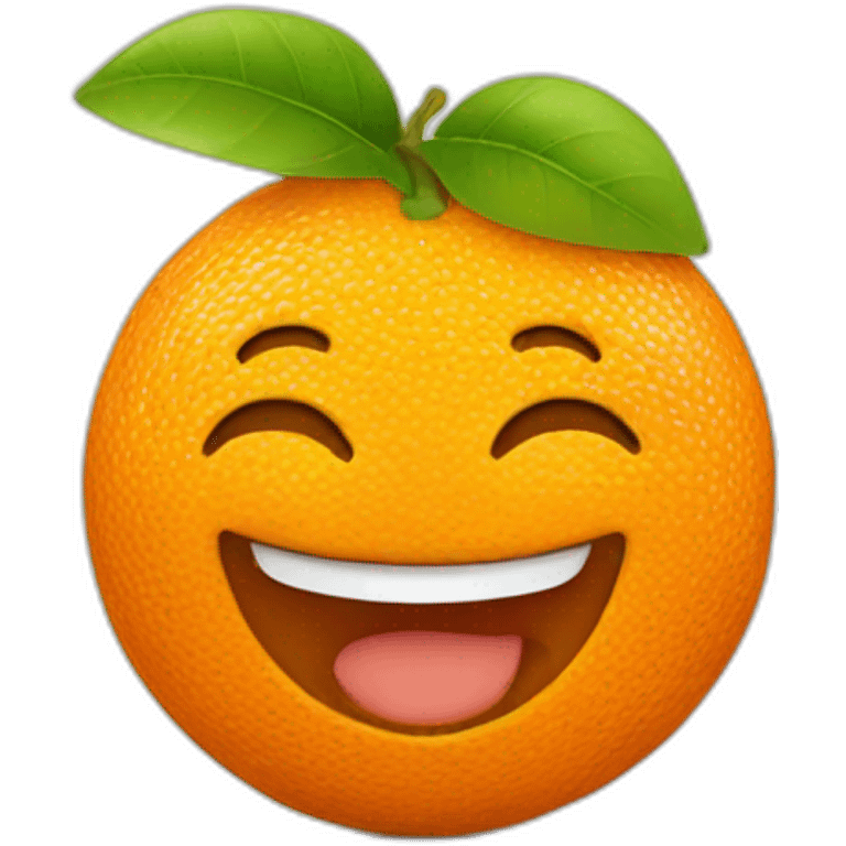 happy orange fruit emoji