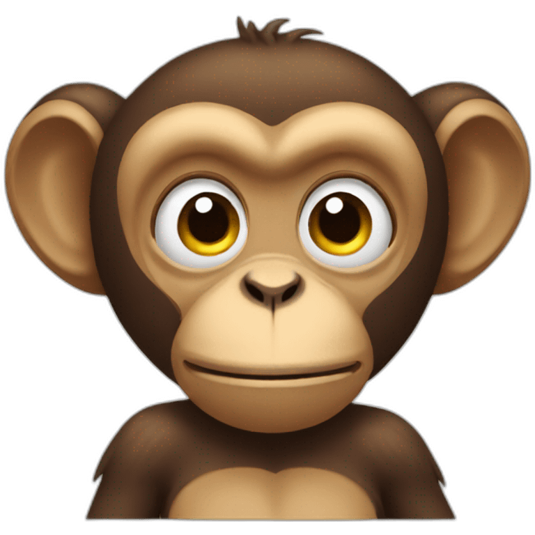 monkey thinks hard emoji