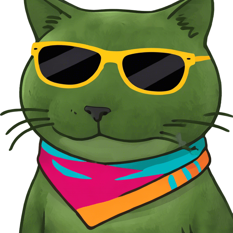 Cat with sunglasses emoji