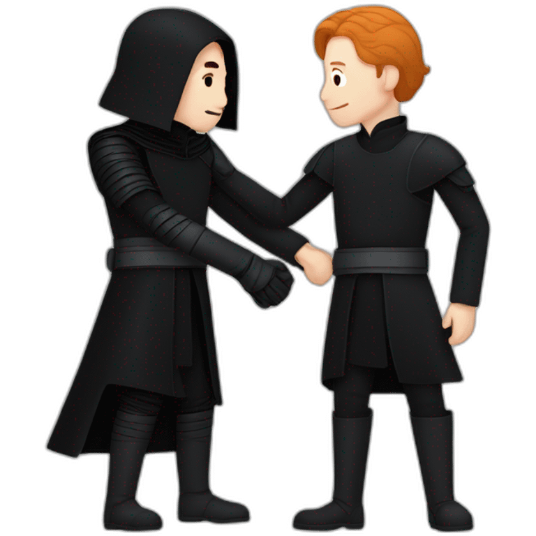 kylo ren and general hux hugging emoji