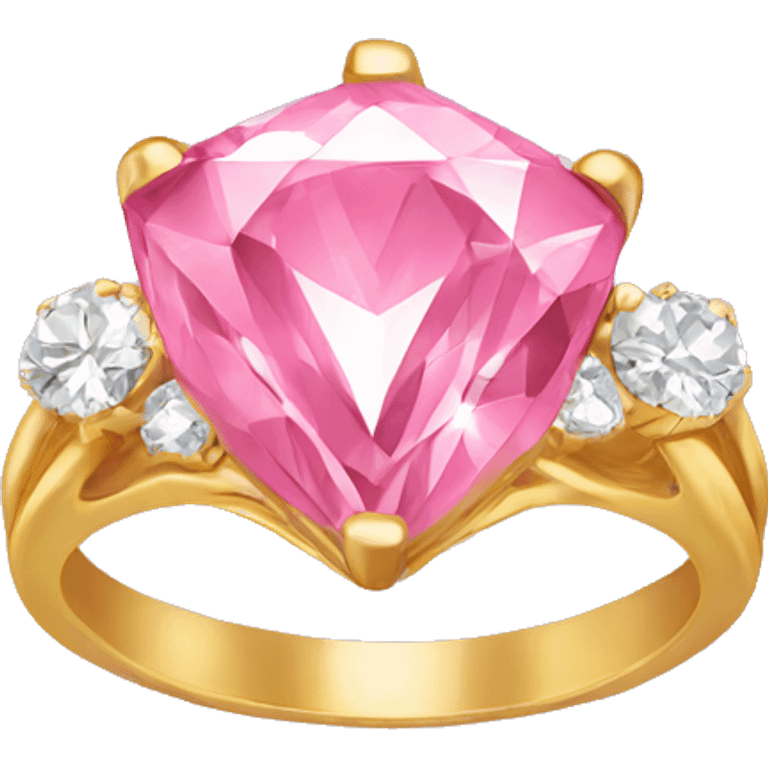 Pink diamond ring  emoji