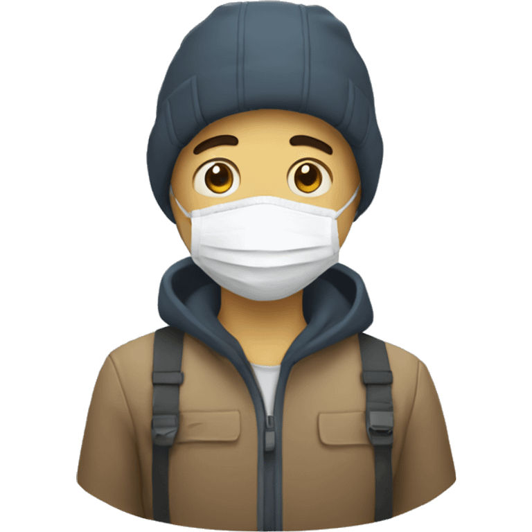 guy with covid mask emoji