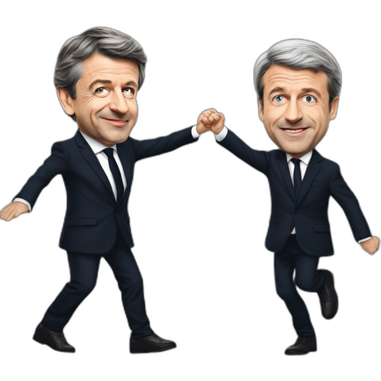 Mélenchon danse avec Emmanuel Macron emoji