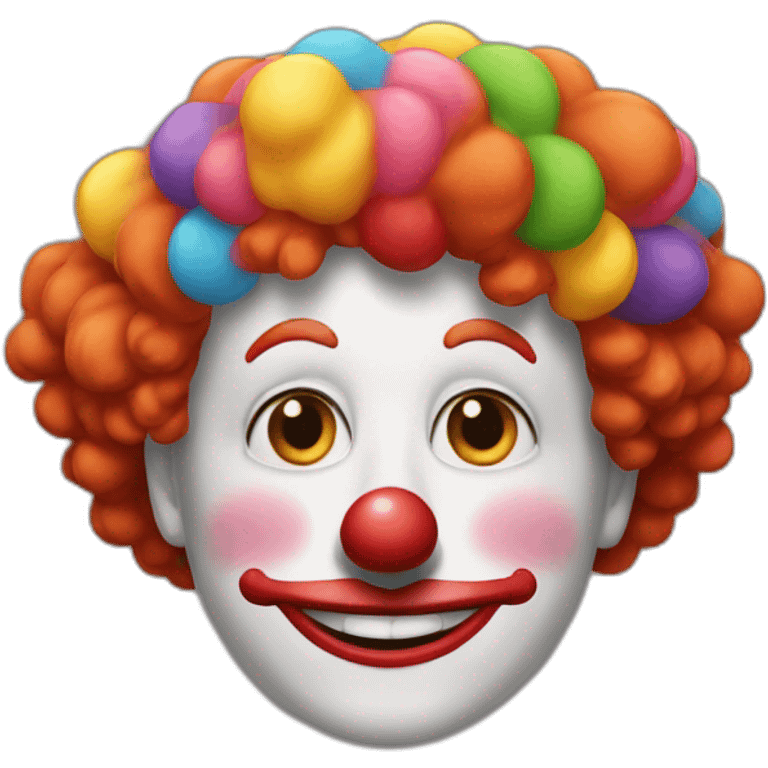 la perruque d'un clown sans sa tete emoji