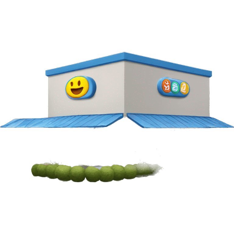 supermarket exterior structure emoji