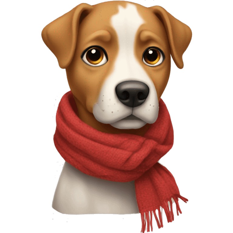 dog wearing a scarf emoji