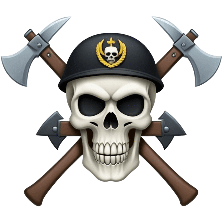 Military patch Shadow Delta skull and crossed hatchets  emoji