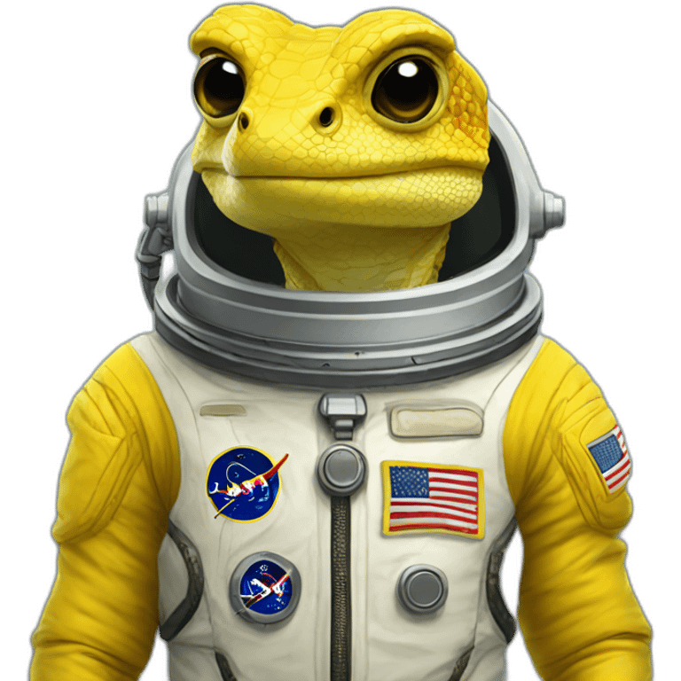 yellow lizard astronauts emoji