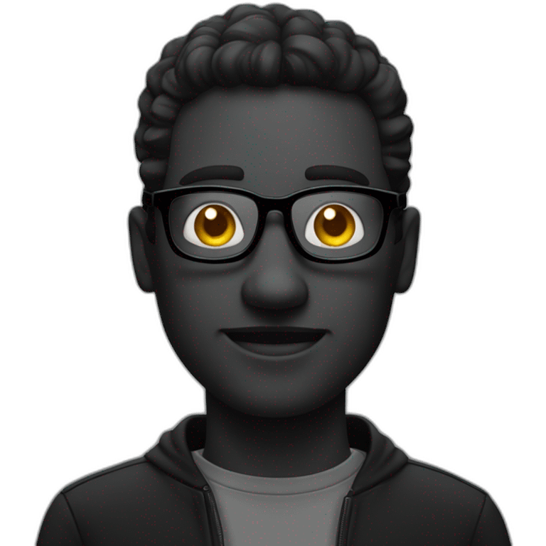 homme noir charismatique avec des lunette emoji