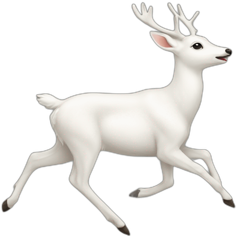 Run white deer emoji