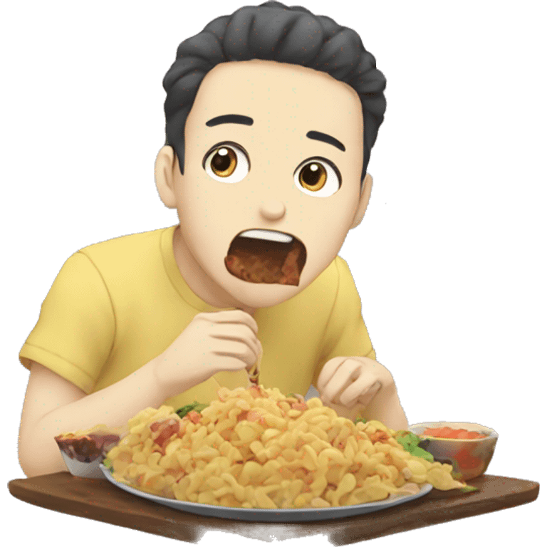 Anime eating  emoji