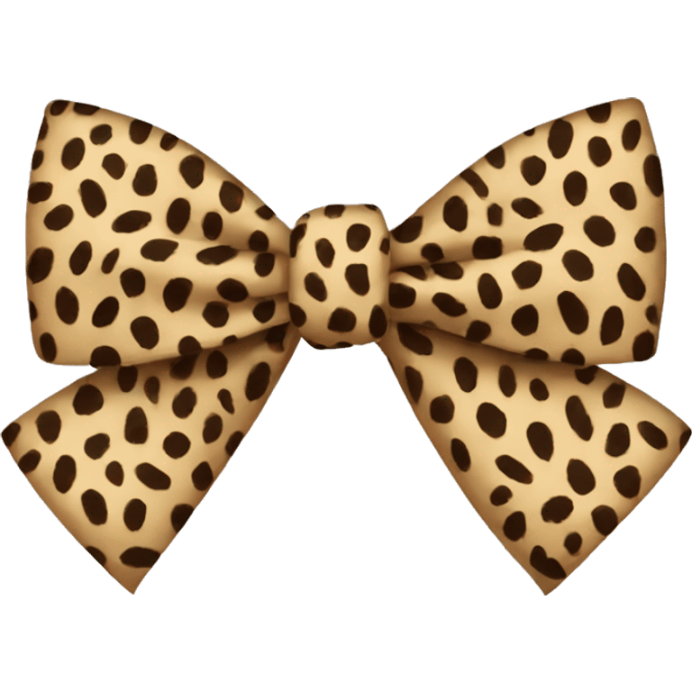 cheetah print bow emoji