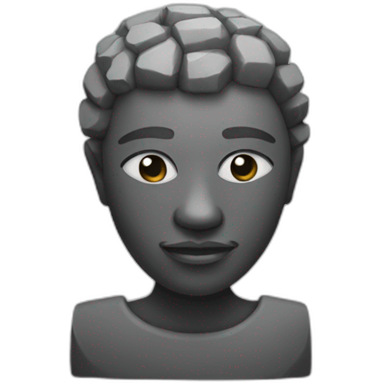 African stone sculpture emoji