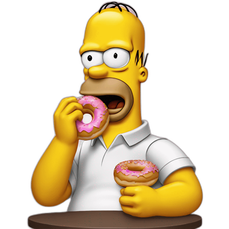 homer simpson eating a donut emoji